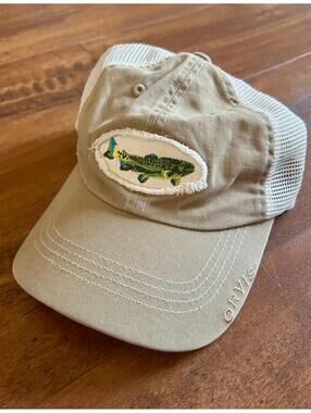Orvis Khaki Mesh Back Trout Patch Baseball Cap
